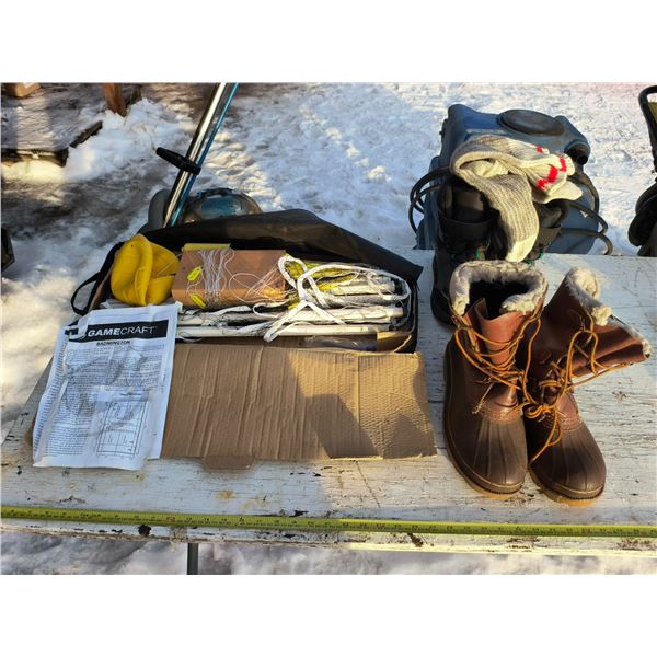 badminton/volleyball set, sz10 and s11 boots and socks