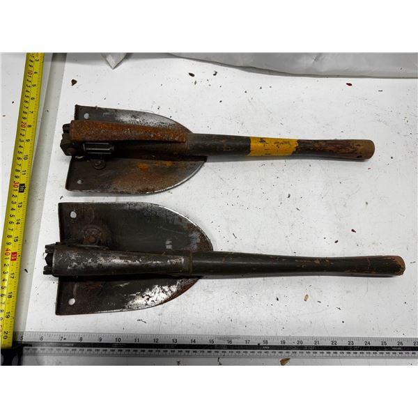 2 army shovels