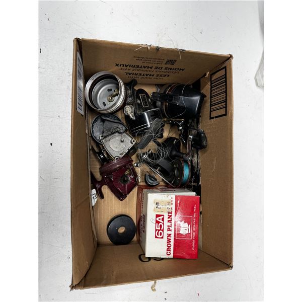 Lot of misc. fishing reels and parts.