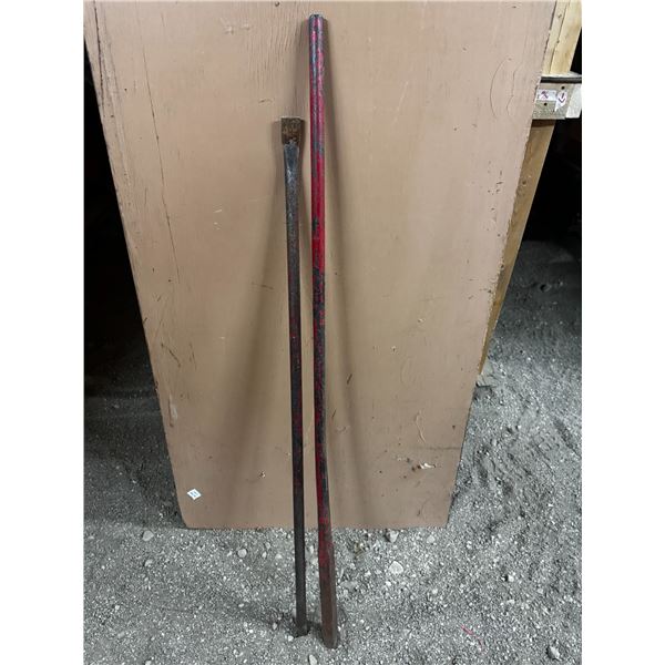 Two crowbars (54 and 49 Inch Long)