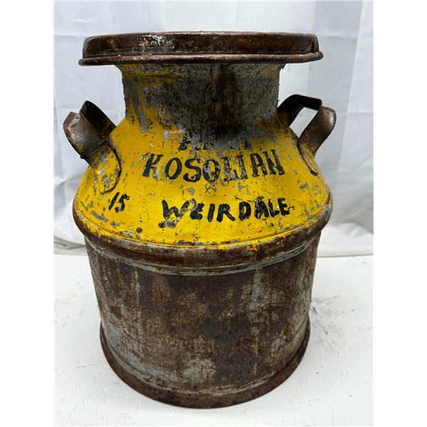 Vintage 5 gallon Milk Can.