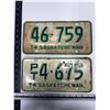 Image 1 : 1974 Saskatchewan Licence Plate.