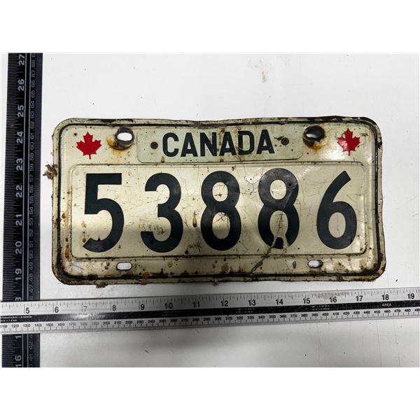 Military Licence Plate.