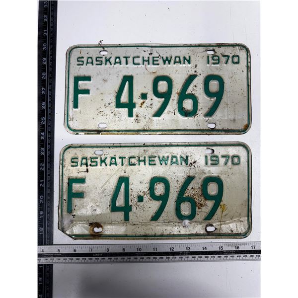 1970 Saskatchewan Licence Plate.