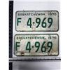 Image 1 : 1970 Saskatchewan Licence Plate.