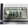 Image 1 : 1970 4 Digit Saskatchewan Licence Plate.