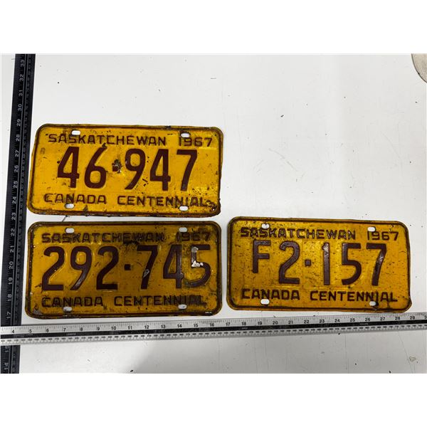 1967 Saskatchewan Licence Plate. (3)