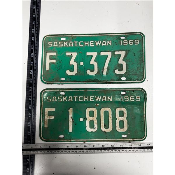1969 Saskatchewan Licence Plate.