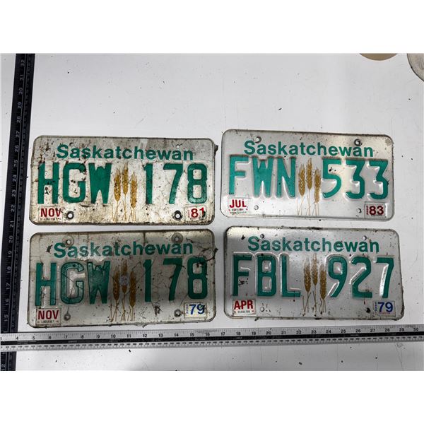 1970s and 80s Saskatchewan Licence Plate (One plate is in pair)
