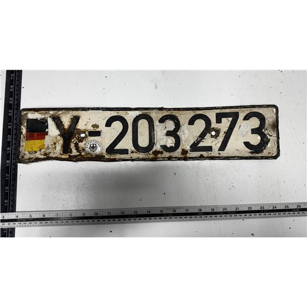 German Licence Plate.