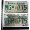 Image 1 : Pair of 1900s, Saskatchewan License plate