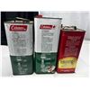 Image 3 : Empty Tims of Coleman Fuel and TEXACO White Naphtha.