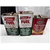Image 7 : Empty Tims of Coleman Fuel and TEXACO White Naphtha.