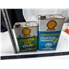 Image 1 : Empty Tins of Shell Camper Fuel and Household Cleaning Solvent.