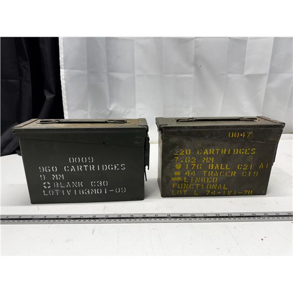Military Empty AMMO Cartridge Metal Box.