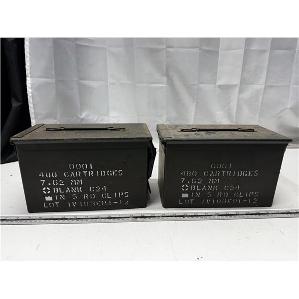 Military Empty AMMO Cartridges Metal Box.