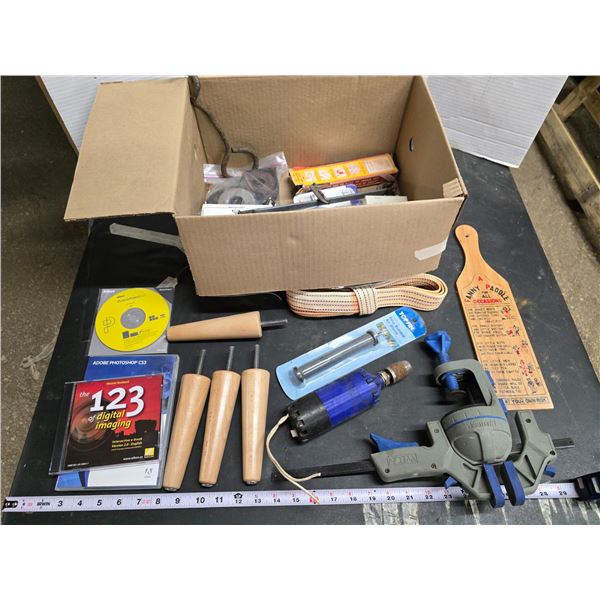 Misc. hardware's - Furniture legs, clamps, photoshop CD, etc.