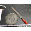 Image 1 : Large file & 9" saw blade