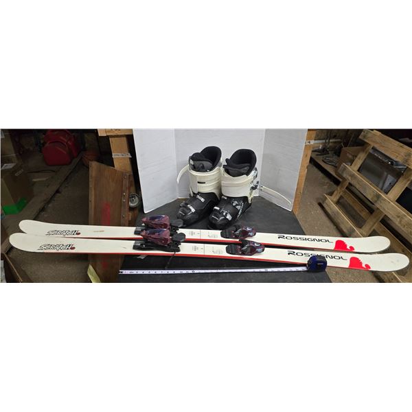 Ski boots & Pair of Rossignol ski's - 65" long