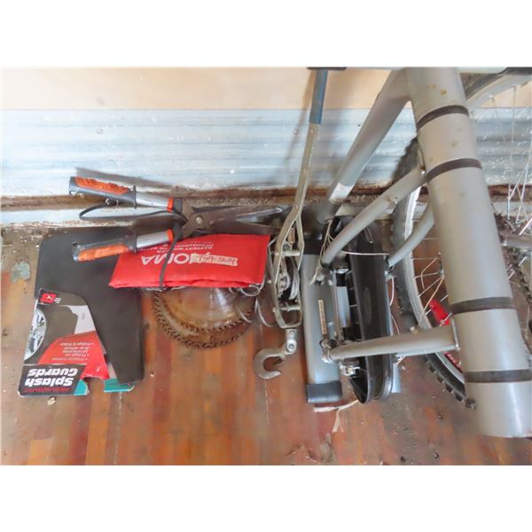 mudflaps , saw blades , come along