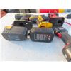 Image 3 : assorted drills and assorted batteries