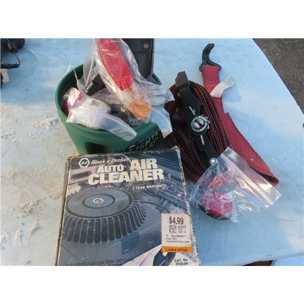 bike lights , air cleaner , strap