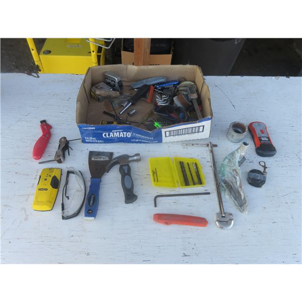 box of assorted hardware