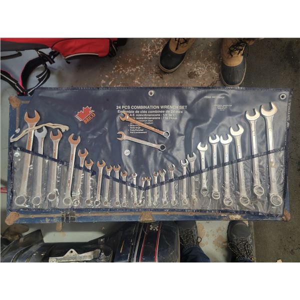 24pc combination wrench set