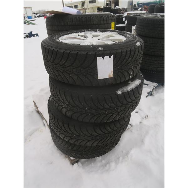 4 235/65R17 good year tires and rims