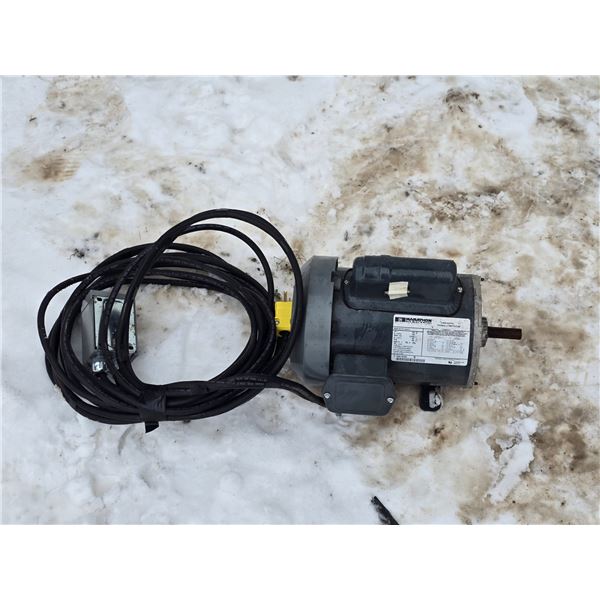 1 HP electric motor, w/ forward/reverse switch