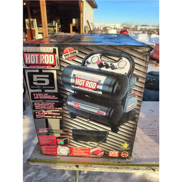Hot Rod 5 gallon 3HP air compressor NIB