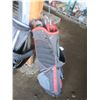 Image 8 : two golf bags with some clubs