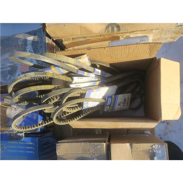 box of belts, Mopar parts