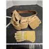 Image 1 : Carpenter's tool belt w/ contents & work gloves