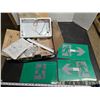 Image 1 : Exit sign, like new - w/ extra plates
