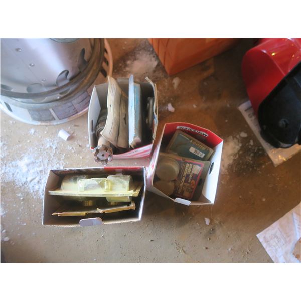 3 small boxes of assorted hardware