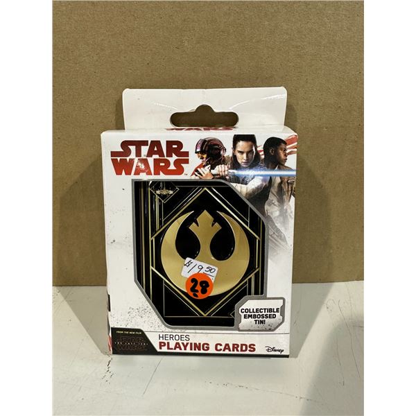 Star Wars Collectable Embossed Tin Heroes Playing Cards