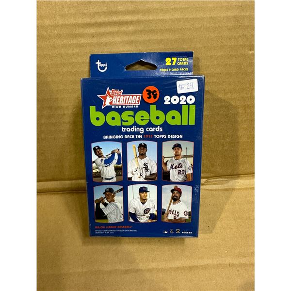 2020 Topps Heritage High Number Baseball Trading Cards Three 9-Card Set
