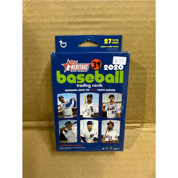 2020 Topps Heritage High Number Baseball Trading Cards Three 9-Card Set