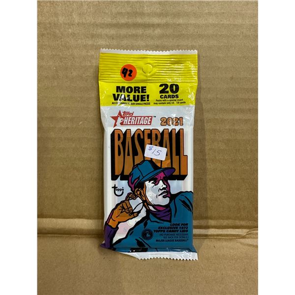 2021 Topps Heritage Baseball 20 Card Value Pack