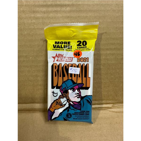 2021 Topps Heritage Baseball 20 Card Value Pack