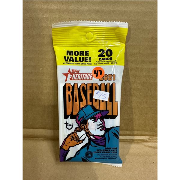 2021 Topps Heritage Baseball 20 Card Value Pack