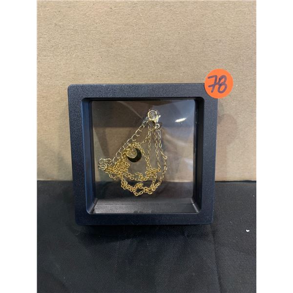 18k Gold PLATED Dainty Necklace - Moon Pendandt