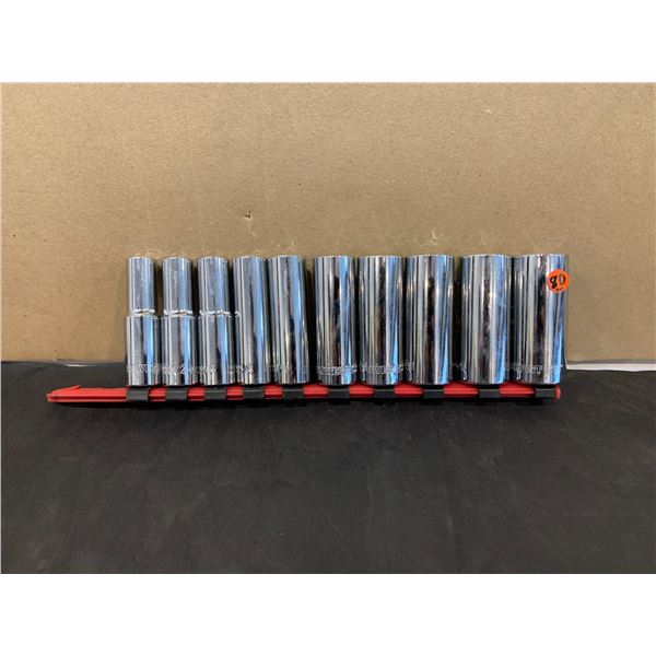 Lot of 10 Sockets On Socket Holder