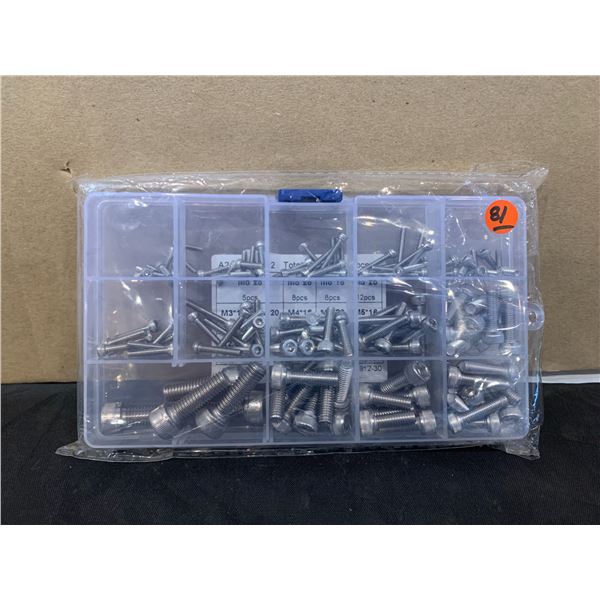 135 PCS Stainless Steel Hex Socket Head Cap Screws Set