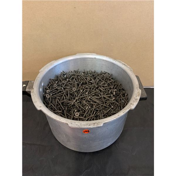 Large Aluminum Pot Full Of Drywall Screws