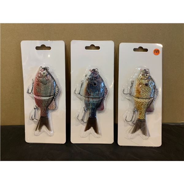 Sunfish Style Swimbait x 3
