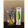 Image 1 : Lot of 2 Fishing Lures - 3d Stupid Duck & 1 OZ Spoon