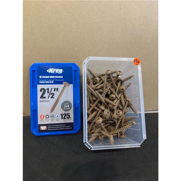 KREG XL Pocket-Hole Screws for 2x4 Boards - 2.5 Inches - 125 Count