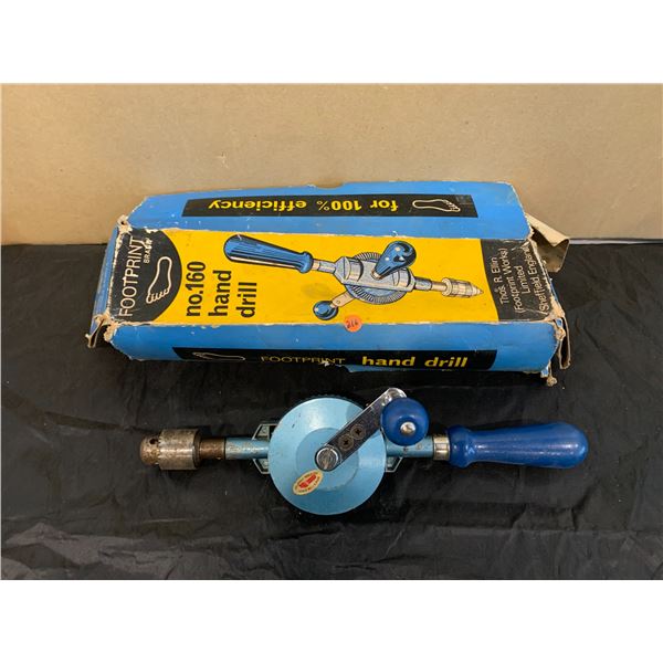 Vintage Footprint Hand Drill No.160